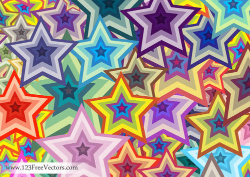 Bintang-bintang yang berwarna-warni wallpaper