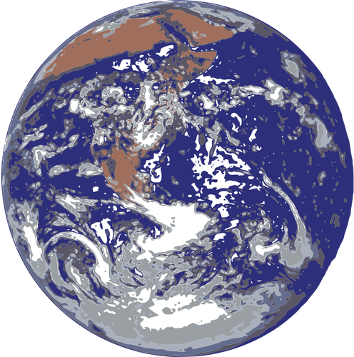 Terra vista do espaÃ§o vetorial clip-art