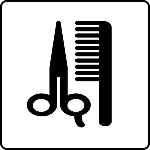Dessin des symboles de coiffure salon HÃ´tel vectoriel
