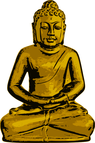 Vector dibujo de Buda de oro