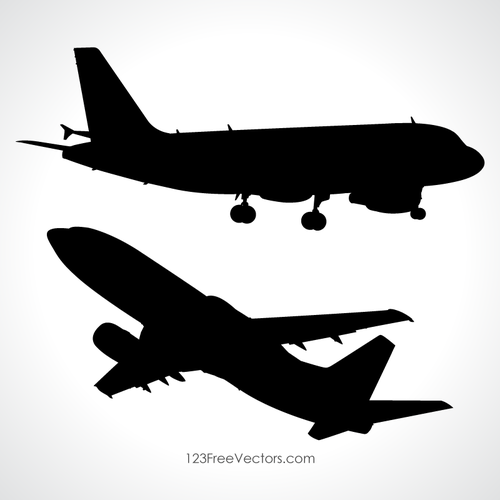 Vector silueta de aviÃ³n