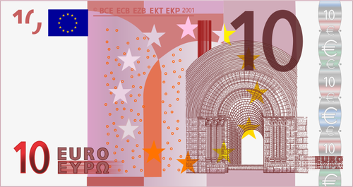 VektorovÃ½ obrÃ¡zek 10 Euro bankovky