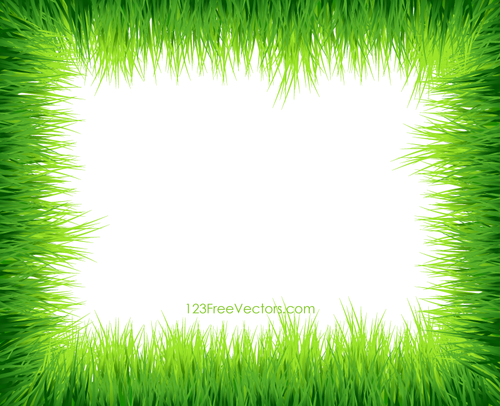 Zielona trawa obramowanie ramki