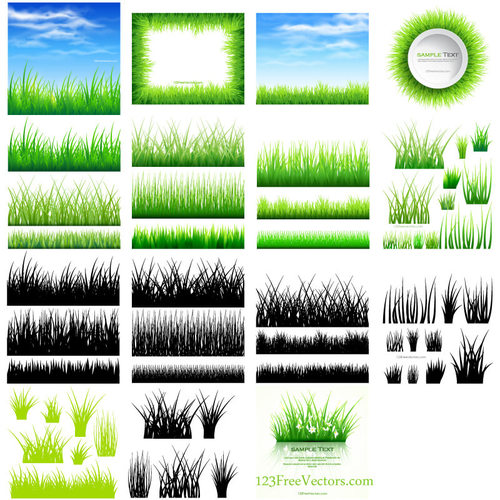Grass siluety grafickÃ© pack