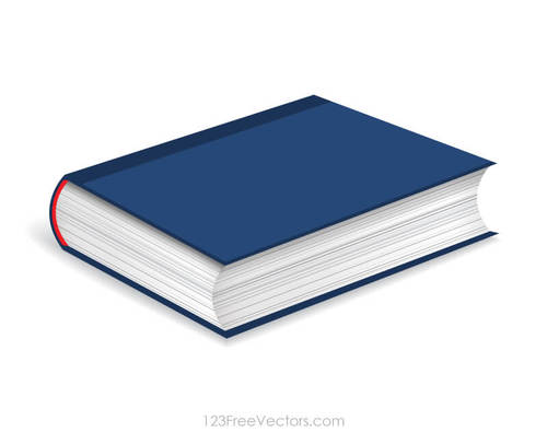 Libro con portada azul