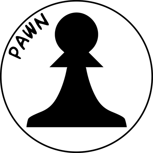 PeÃ£o de xadrez preto e branco