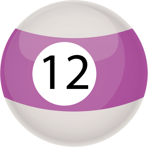 Purple snooker ball 12