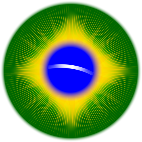 Afgeronde BraziliÃ« vlag vector illustratie