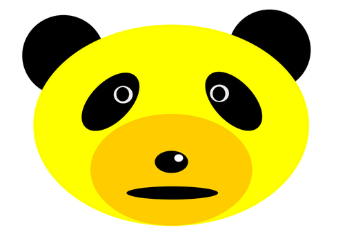 Amarelo a cabeÃ§a do panda
