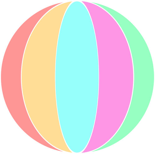 Ilustrasi vektor bola pantai