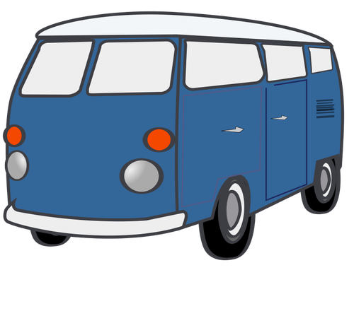 Grafika wektorowa van w stylu retro