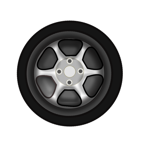 Image vectorielle de voiture roue
