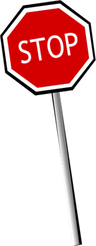 Grafika wektorowa przechylony znak Stop