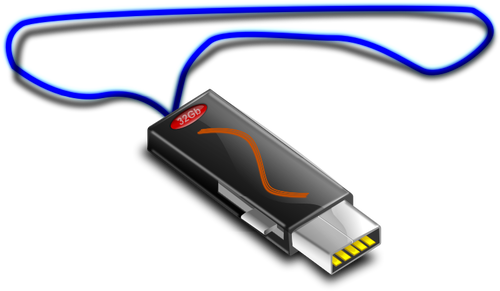 Stick USB em grÃ¡ficos vetoriais de cabo