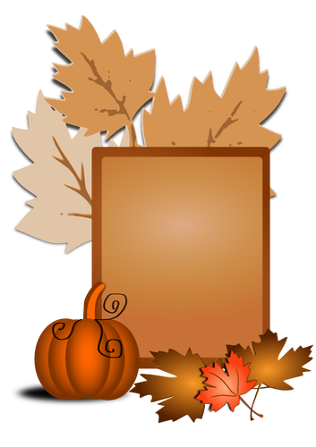 Autumn sign vector clip art