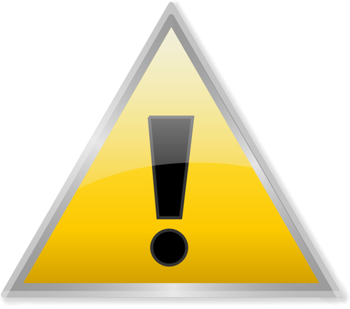 Glanzende driehoekige waarschuwingsbord vector illustraties