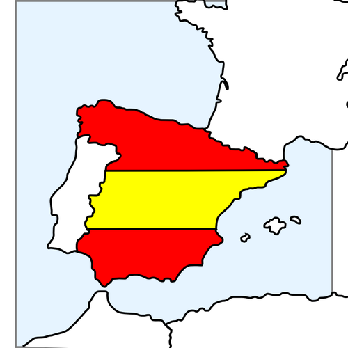 Harta Spania vector miniaturi