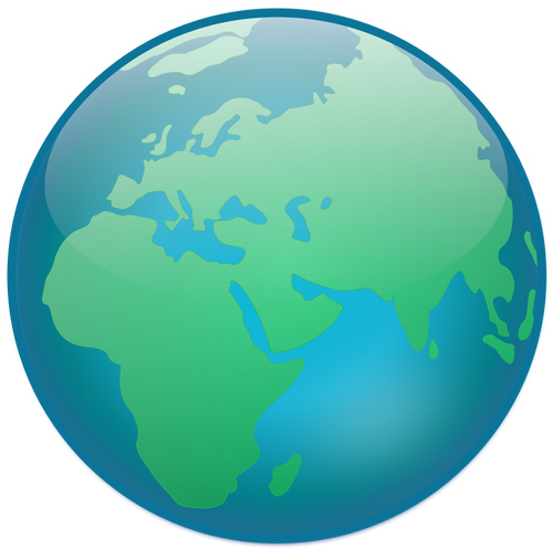 Wereld globe vectorillustratie