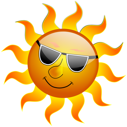 Summer smile Sun vector drawing