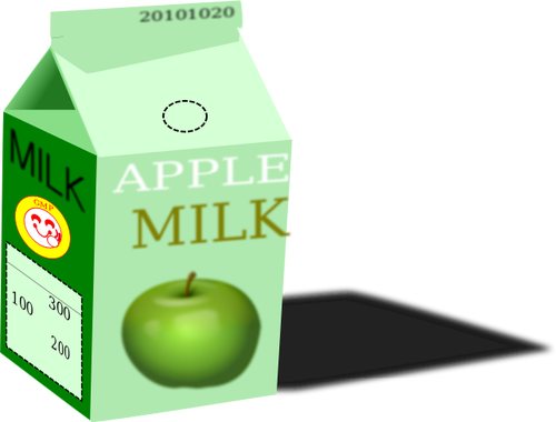 Vektor-ClipArts von Apple Milchpackung