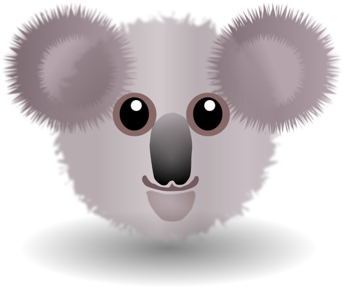 SÃ¸t koala bjÃ¸rn hodet vektorgrafikk utklipp