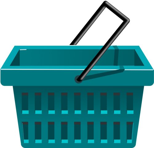 Blue shopping cart vector image