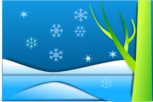Winter landschap vector