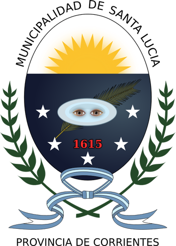 Clipart vetorial do emblema do municÃ­pio de Santa LucÃ­a