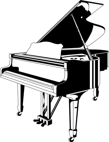 Vectorillustratie van een piano