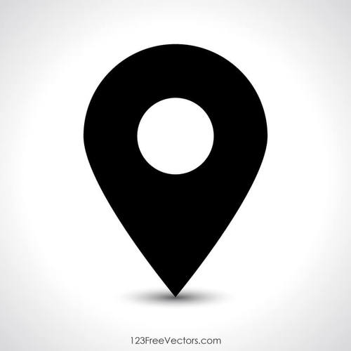 Map Pin Black and White