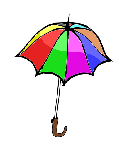 IlustraciÃ³n vectorial de un paraguas
