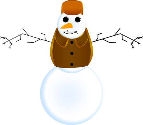 Snowman med klÃ¦r vektor