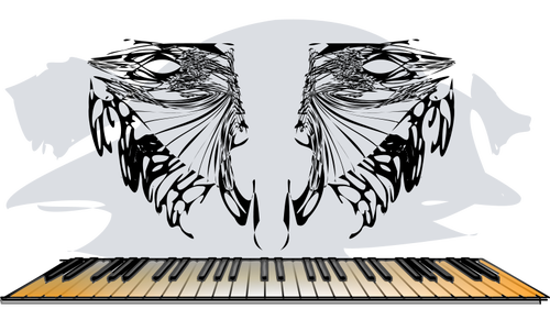 Imagem vetorial de teclado de piano mal