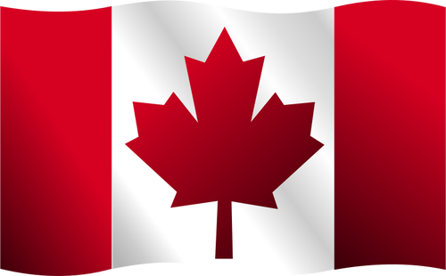 Kanadiske vinker flagget vektorgrafikk utklipp