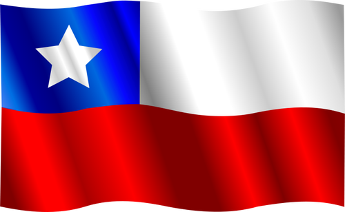 WellenfÃ¶rmige chilenischen Vektor-Flag