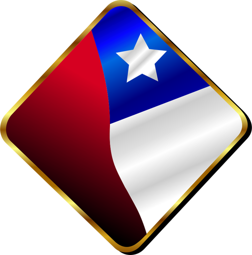 Chiles flagga Pin vektor