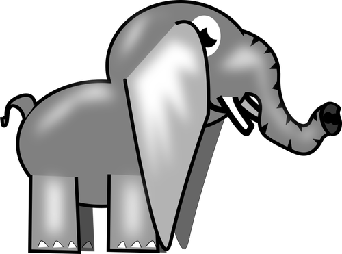 Bilde av en grÃ¥ elefant