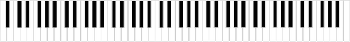 vector de la imagen teclado de 88 teclas de piano