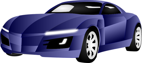 Vektor-Illustration von blauer Sportwagen