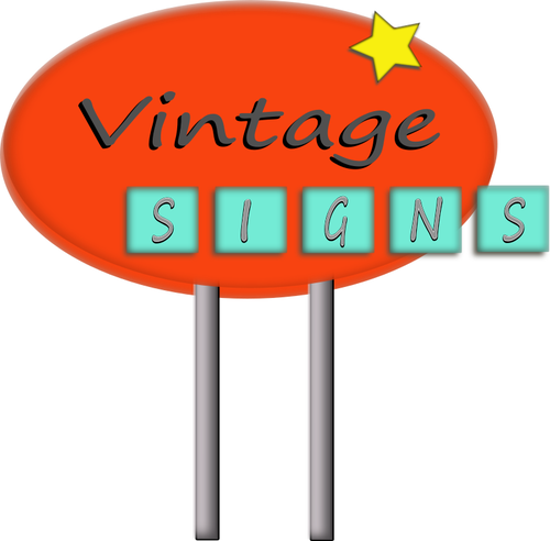 Vintage znak vektorovÃ½ obrÃ¡zek