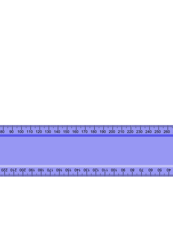 Blauwe liniaal vector afbeelding