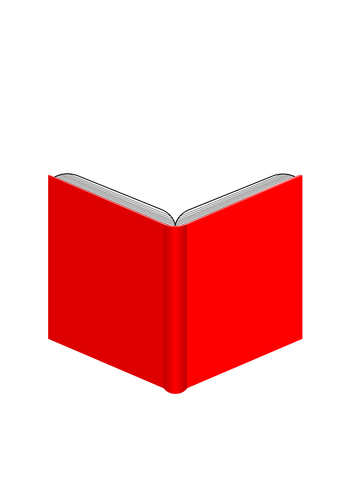 Open book with red cover