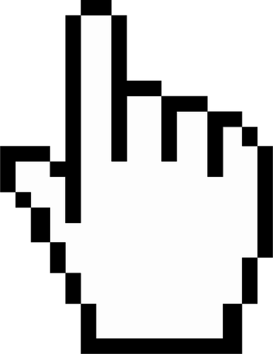 Image clipart vectoriel du doigt comme le pointeur de la souris