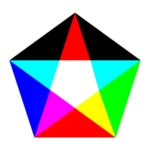 Pentagono in colore