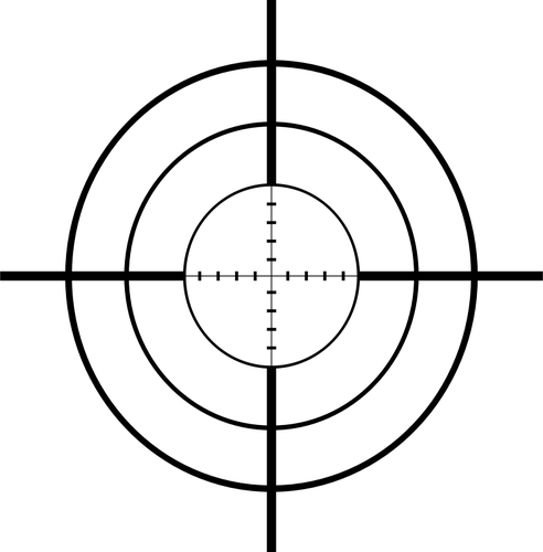 Desenho de vetor de mira sniper