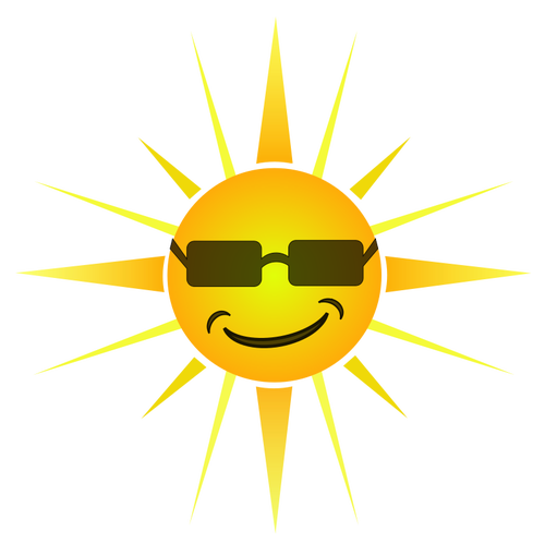Cool happy Sun-Vektor-Bild
