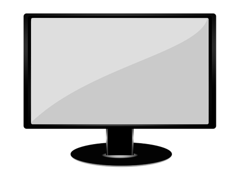 IlustraÃ§Ã£o em vetor cinza LCD monitor