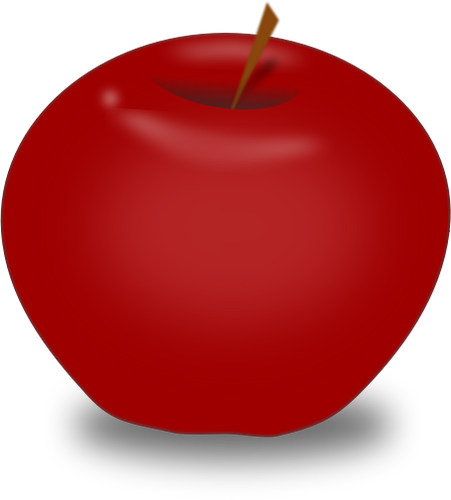 Gambar vektor kartun apel merah