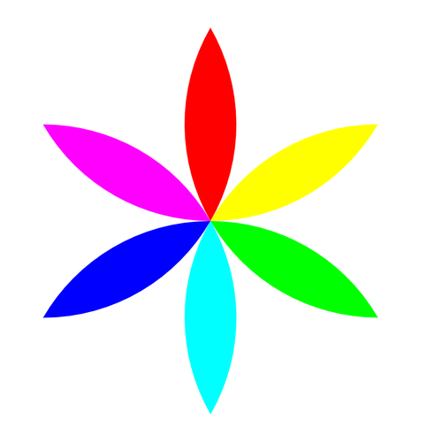 Image vectorielle numÃ©rique fleur colorÃ©