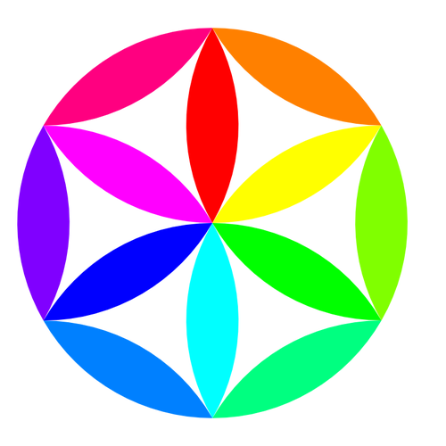 KulatÃ½ barevnÃ½ vzor vektorovÃ½ obrÃ¡zek